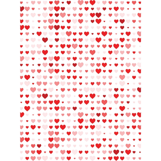 Valentine Heart Pattern Printed Backdrop
