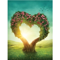 Valentine Topiary Printed Backdrop