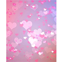Pastel Pink Hearts Printed Backdrop