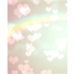 Rainbow Hearts Printed Backdrop