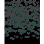 Black Mint Heart Bokeh Printed Backdrop