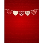 Valentine's Day Bunting Printed Backdrop