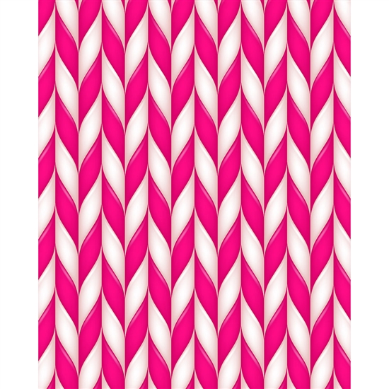 Pink Peppermint Sticks Printed Backdrop