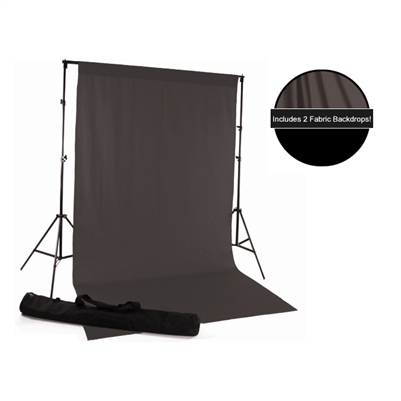 Gray & Black Fabric Backdrop Kit
