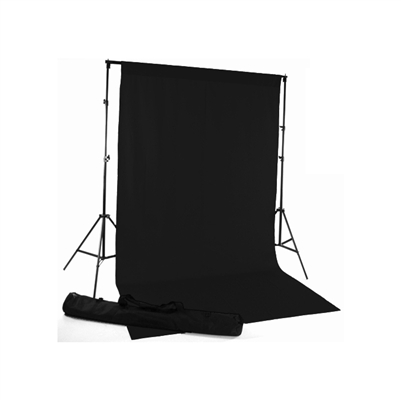 Black Fabric Backdrop Kit