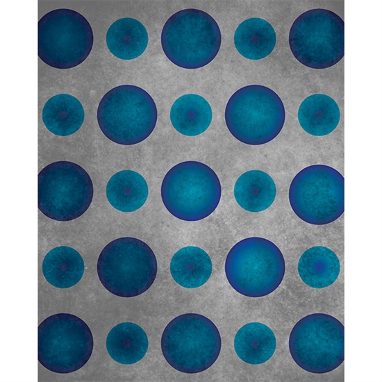 Aqua Blue Polka Dot Printed Backdrop